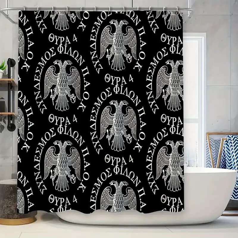 Tenda da doccia vintage con aquila, impermeabile, foresta, animali, uccelli, modello, arredamento per il bagno, casa, hotel, tessuto lavabile