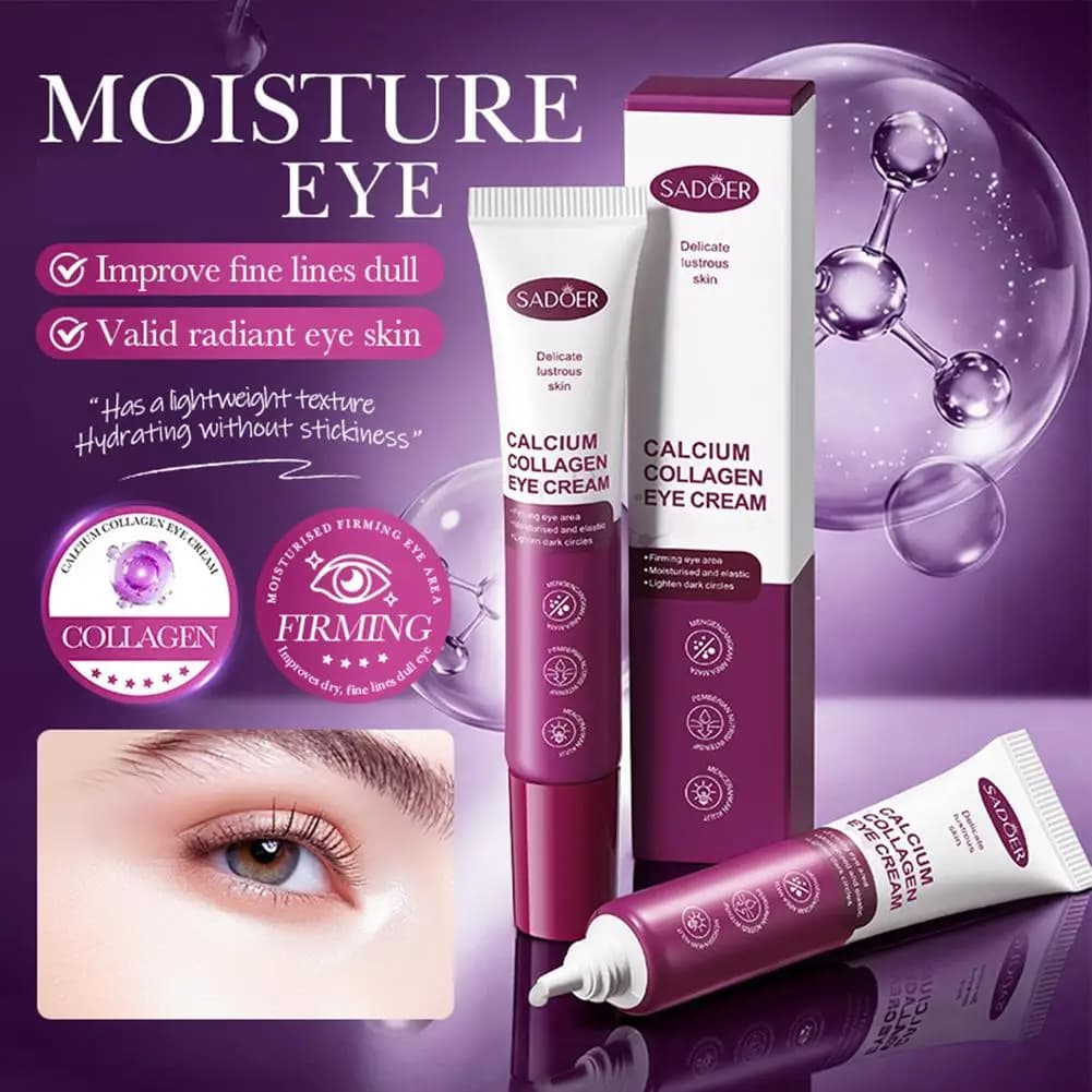 SADOER Instant Eye Bag Remove Dark Circles Collagen Eye Cream Puffiness Fade Fine Lines Lift Brighten Beauty Eye Care