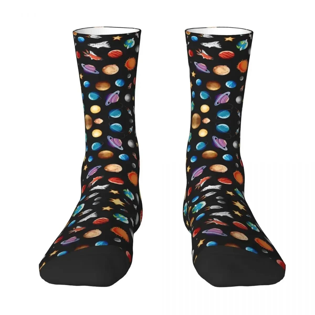 Calzini da viaggio spaziale Harajuku Calze super morbide Calzini lunghi per tutte le stagioni Accessori per regali per uomo e donna