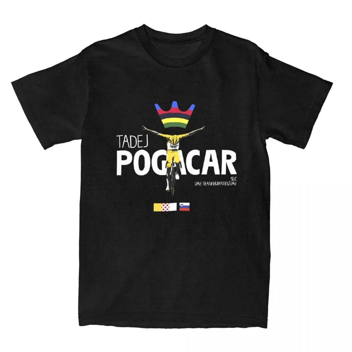 Tadej Pogacar da uomo Cycling Pogi Team T-shirt Abbigliamento in cotone 2025 Summer Tour-De France Donna Maniche corte O-Collo Tshirt Top
