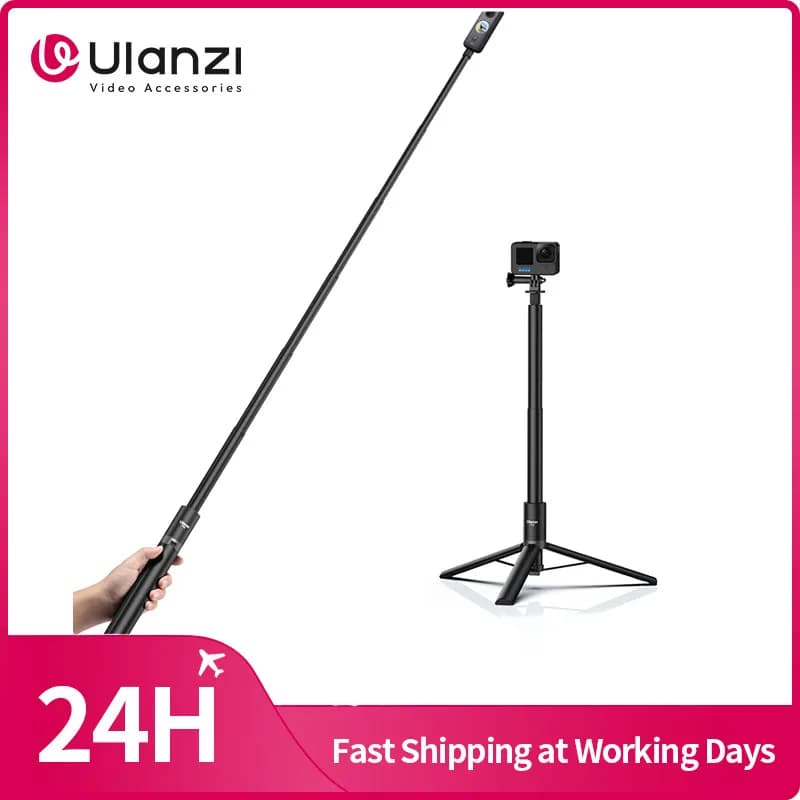 Portable 1.5m selfie stick tripod Ulanzi TT52 for Insta360/GoPro 28-150 cm 800 g load for video recording Live streaming Vlog