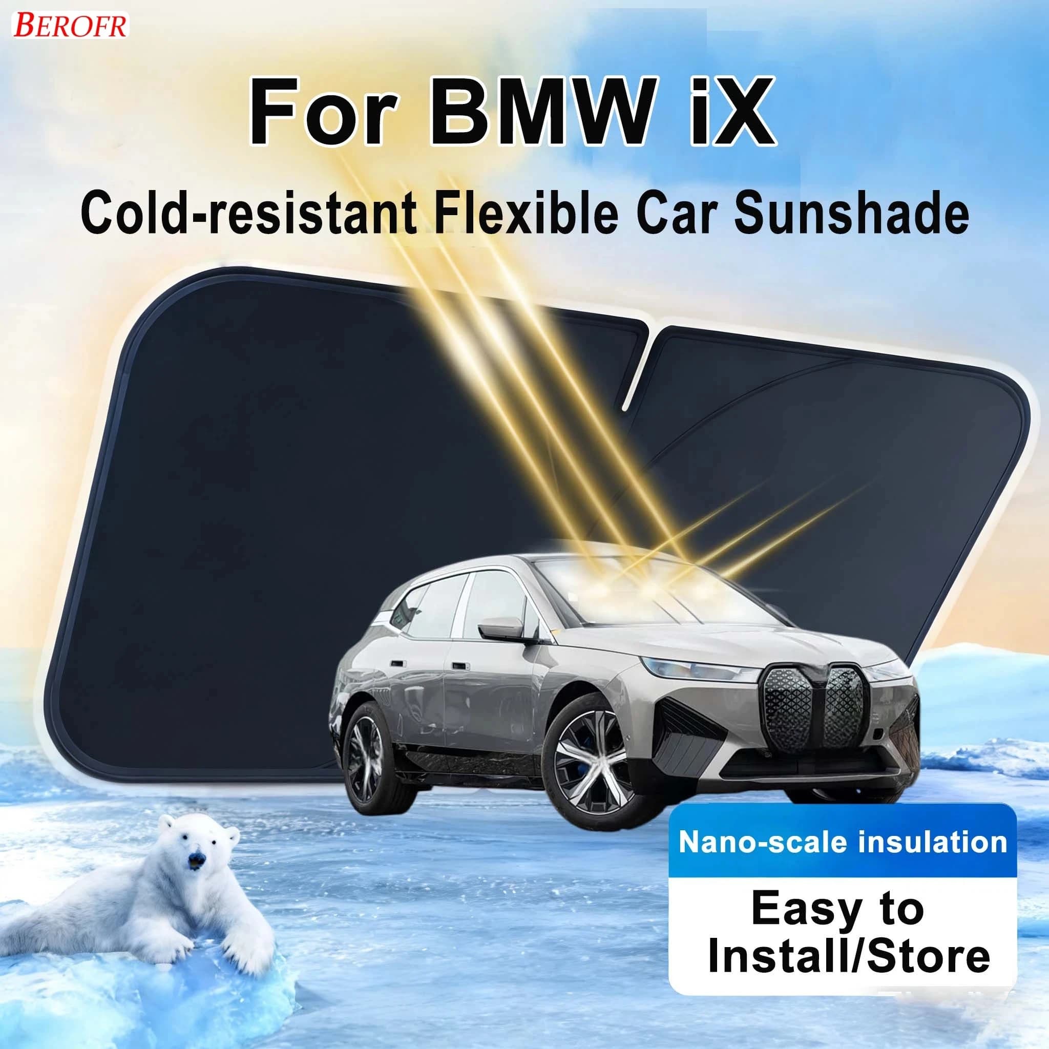 For BMW iX 2021-2026 Car Windshield Sunshade Cover Front Window Sun Shade Heat Insulation Summer Auto Accessories