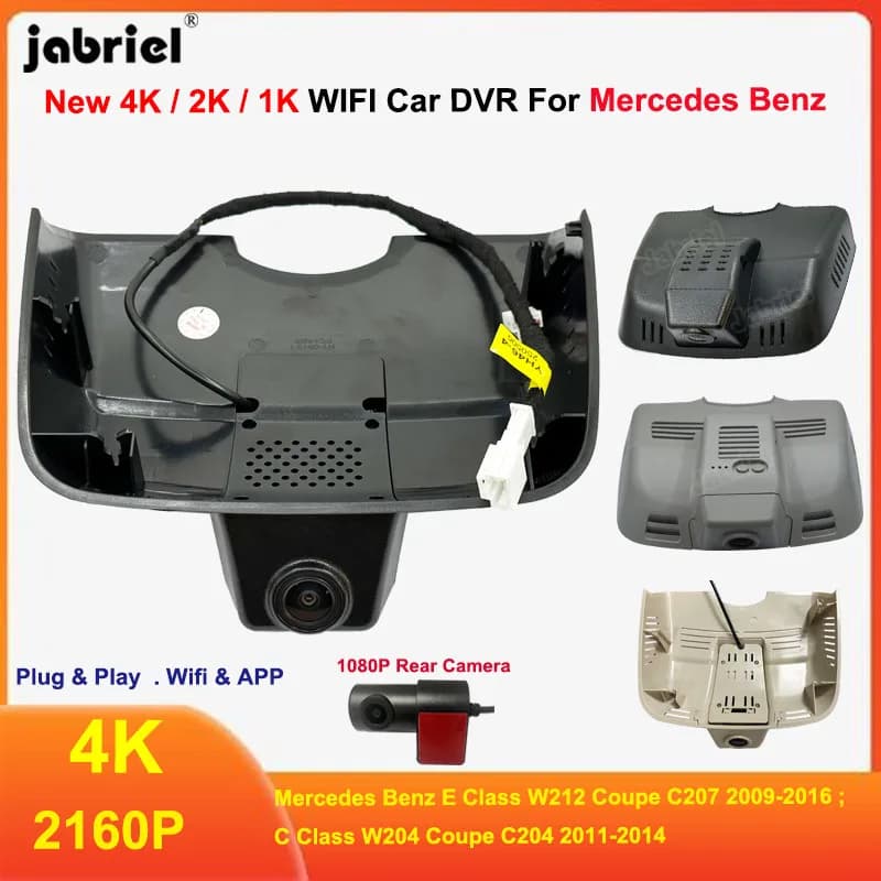 4K 2160P Auto Dvr Per Mercedes Benz Classe E W212 C207 2009-2016 Classe C W204 C63 C204 2011-2014 AMG C63 Dash Cam telecamera posteriore 4K