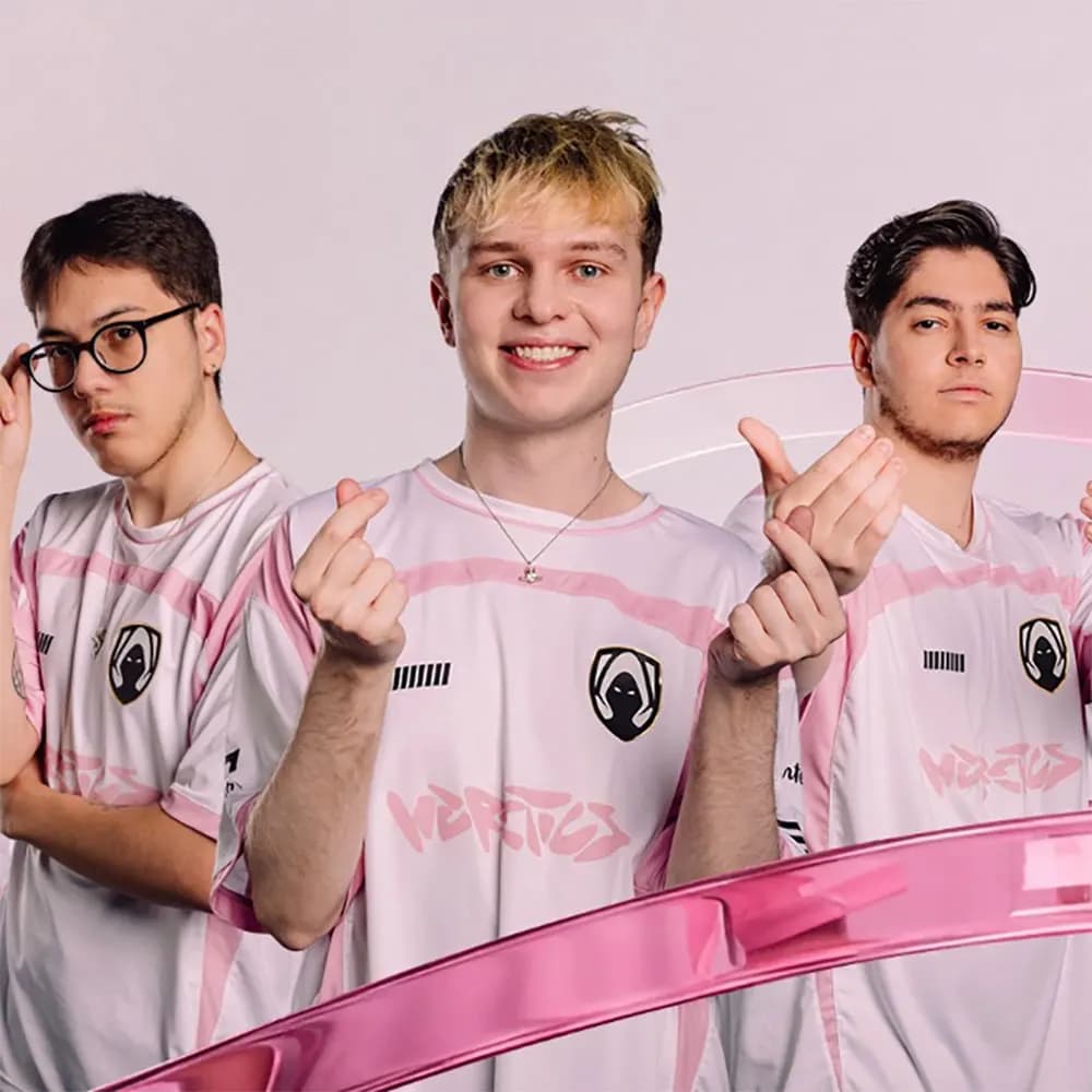 Team Heretics 2025 Champions Maglia rosa T-shirt con stampa di moda 3D per uomo e donna LOL VALORANT CS2 Esports Club Top oversize