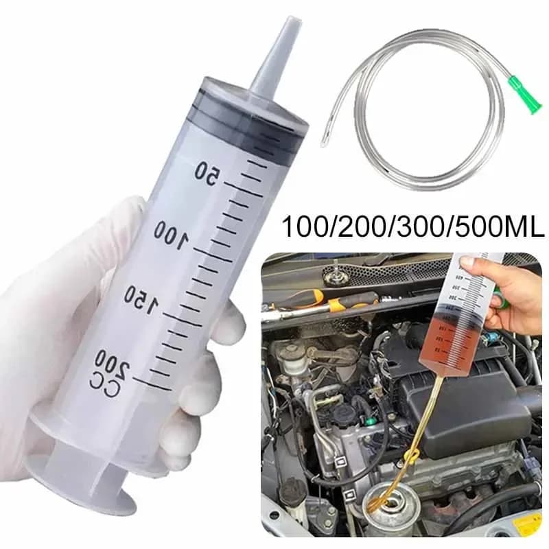 Large Capacity Syringe 100/200/300/500ml Reusable with 1m Pipe for Domestic Animal Feeding and Dosing