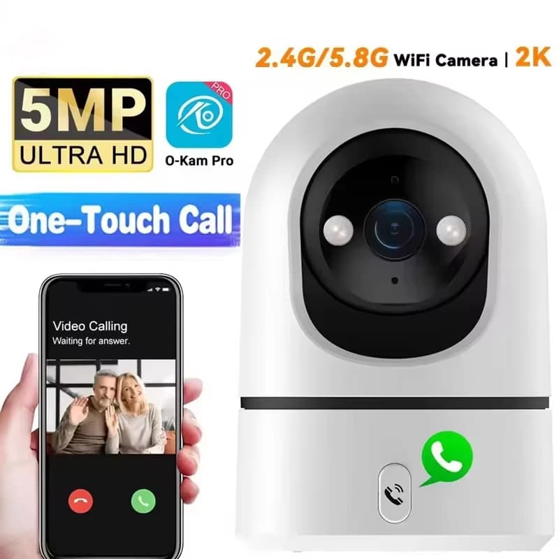 Telecamera di Sicurezza Xiaomi Wireless con Chiamata One-Touch, Monitor per Bambini, Telecamera PTZ per Casa, Monitoraggio Remoto Intelligente, Visione Notturna