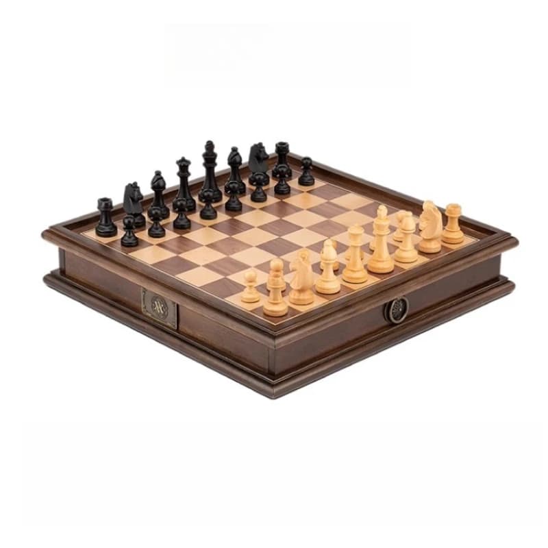 Set di scacchi in legno 2 in 1 Set di grandi dimensioni di lusso Giochi da tavolo per famiglie creativi per bambini Regali per la decorazione del soggiorno