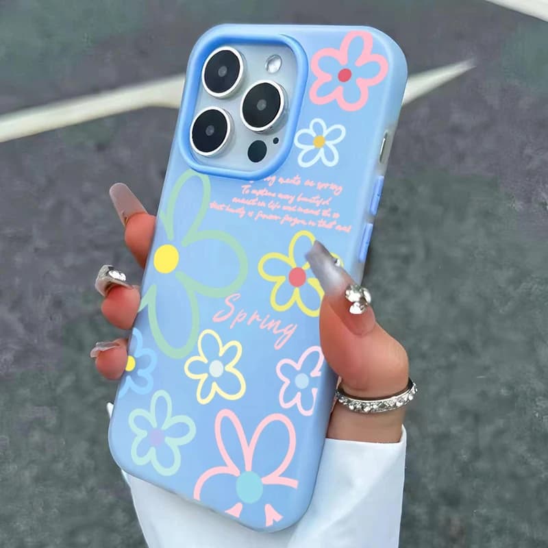 Bumper Spring Flower Pattern Phone Case For Xiaomi 14T Pro 17 Pro Max 15T Pro Mi11 Lite 5G SIlicone Drop-proof jelly case Cover