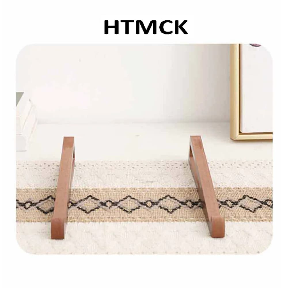 Supporto portatile pieghevole in legno per laptop, ergonomico 12 ° Angolo regolabile, design triangolare con ventilazione di raffreddamento, accessorio per ufficio
