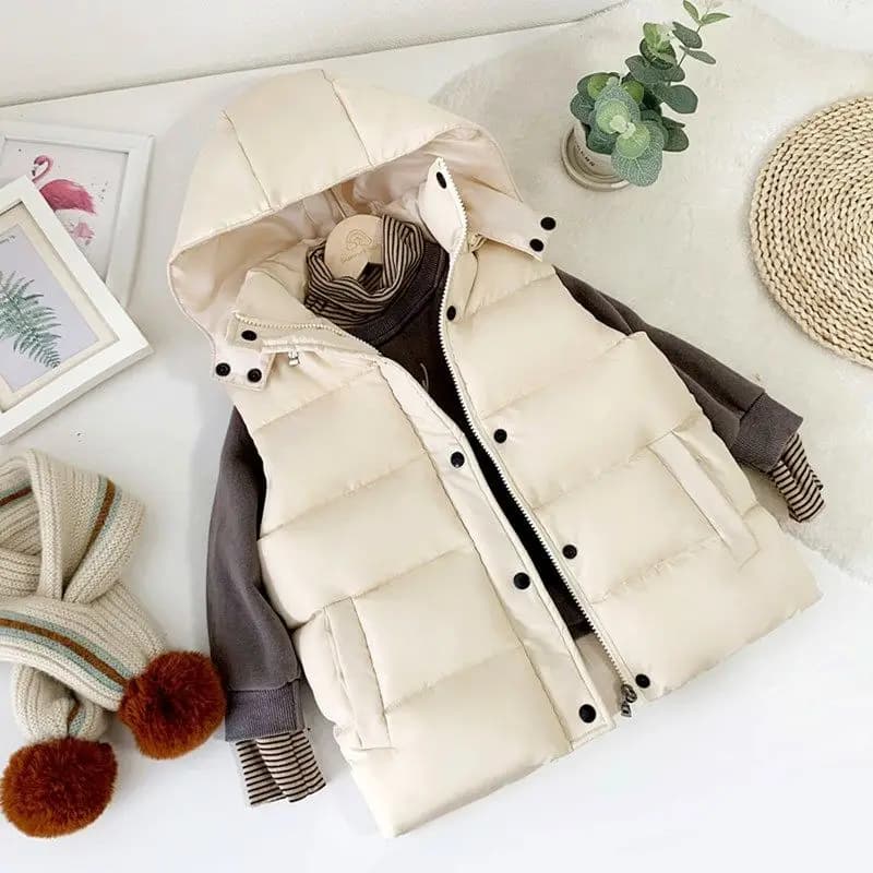 Gilet in cotone per bambini ragazzi ragazze autunno inverno stile coreano gilet con cappuccio gilet abbigliamento moda Casual