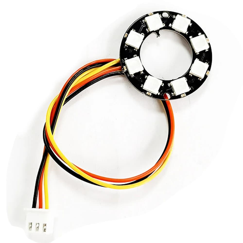 RGB WS2812 8 Bit Luminous Ring Development Card, Full Color Intelligent RGB Module 5050, DC4-7V