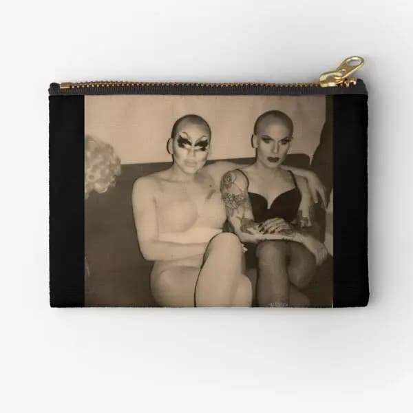Trixie Katya dietro le scene sacchetti con cerniera borsa con chiave per soldi borsa per biancheria intima da uomo confezione da donna mutandine piccole calzini tasca moneta pura