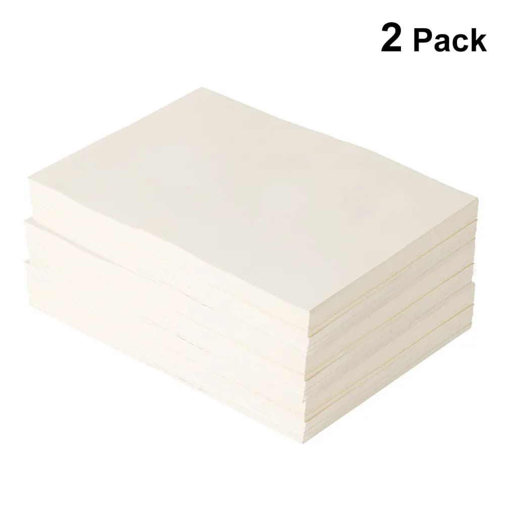 2Packs Drawing Paper Slightly Yellow 40 Sheets Flat Lay Sketch Pad for Artists Students Watercolor Pastels Crayons Acrylic