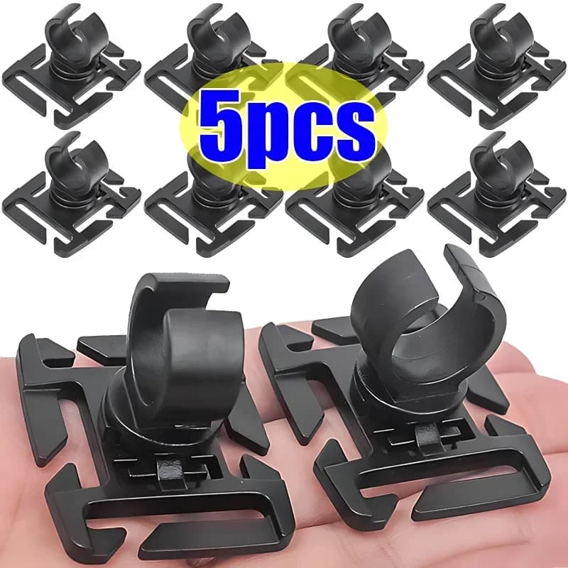 360 Swivel U Ring Flashlight Clip Outdoor Work Hiking Mountaineering Backpack Light Support Water Tube Trekking Stick Tool Clamp