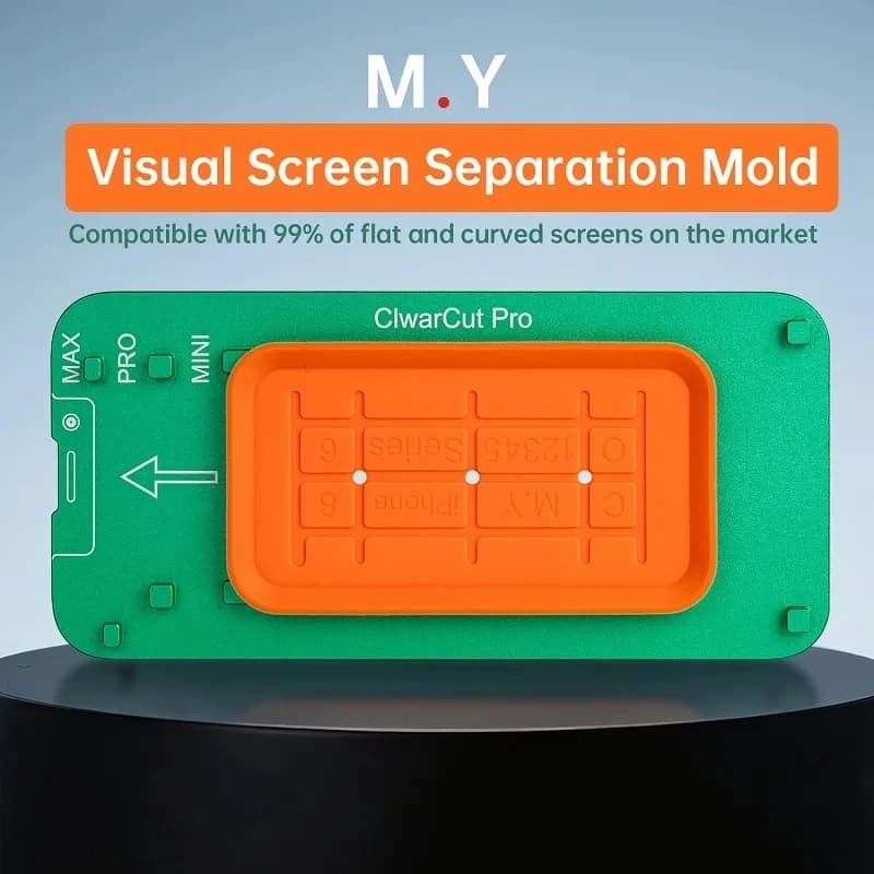 Stampo Universale Mr. Yang per Smontaggio Schermi Piatti e Curvi, Supporto per Separazione Schermo LCD Visuale per iPhone e Telefoni Android