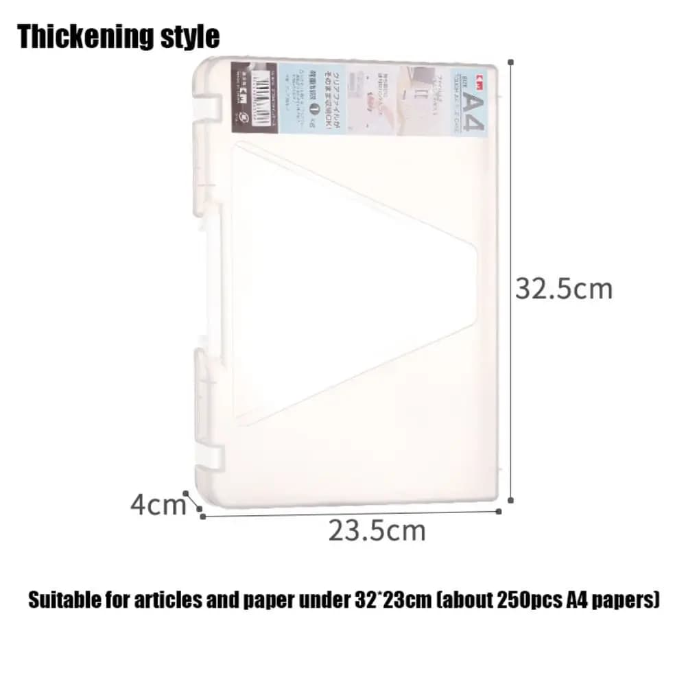 Transparent A4 File Box Portable Durable a5 Organize The Box Simple Folder a4 File Storage Box Test Paper Classification