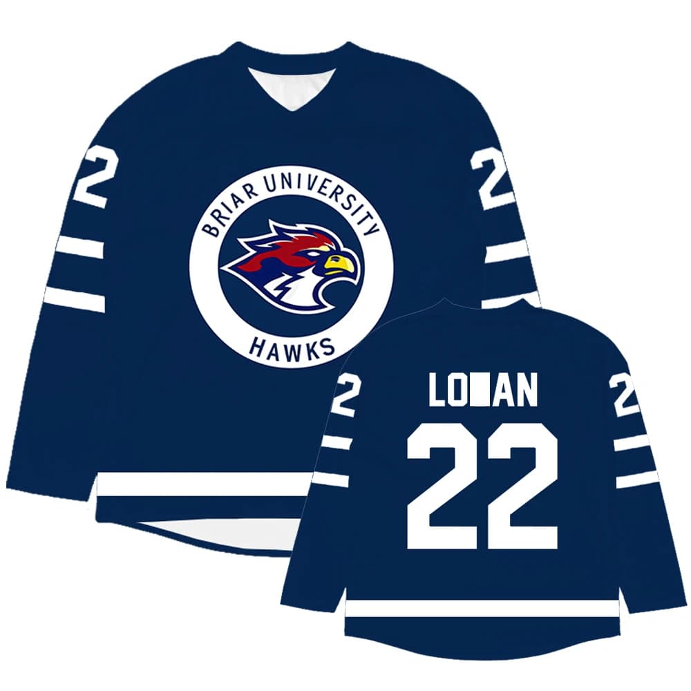 Maglia da Hockey Cosplay Off Campus Briar University, Design T-shirt con Stampa 3D, Unisex, Numeri Graham 44, 22 DI LAURENTIS, 66 Tucker46