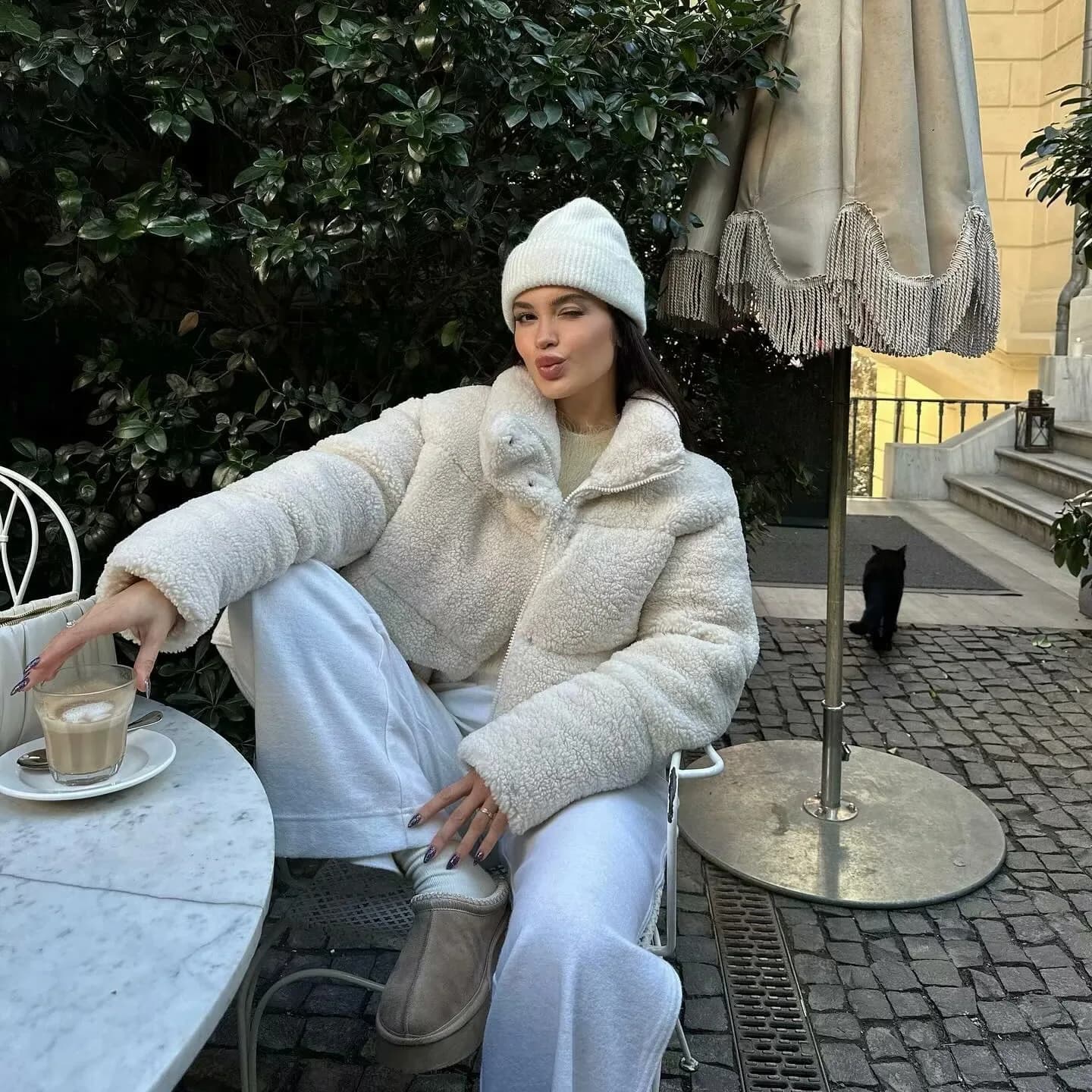 2025 Women's Winter Faux Lambwool Thickened Fleece Cotton Jacket Warm Short Coat