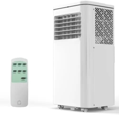 Condizionatore d'Aria Portatile 10000 BTU, Climatizzatore 3-in-1 con Deumidificatore e Ventilatore, Timer 24H, Telecomando, Kit per Finestra per 450 Piedi Quadrati
