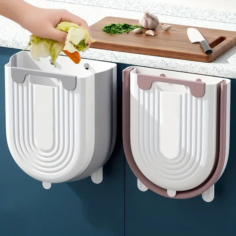 S/L Cucina Pieghevole Appesa Pattumiera Casa Bagno Armadietto Pattumiera a Parete Accessori da Cucina