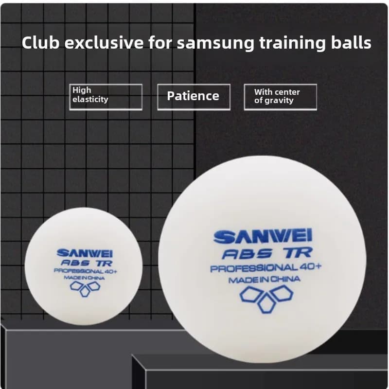 100 pcs Sanwei New Materials Plastic Table Tennis Ball Ping Pong Racket Balls Abs 40+ for Robot Raquetas De for Ping Pong club