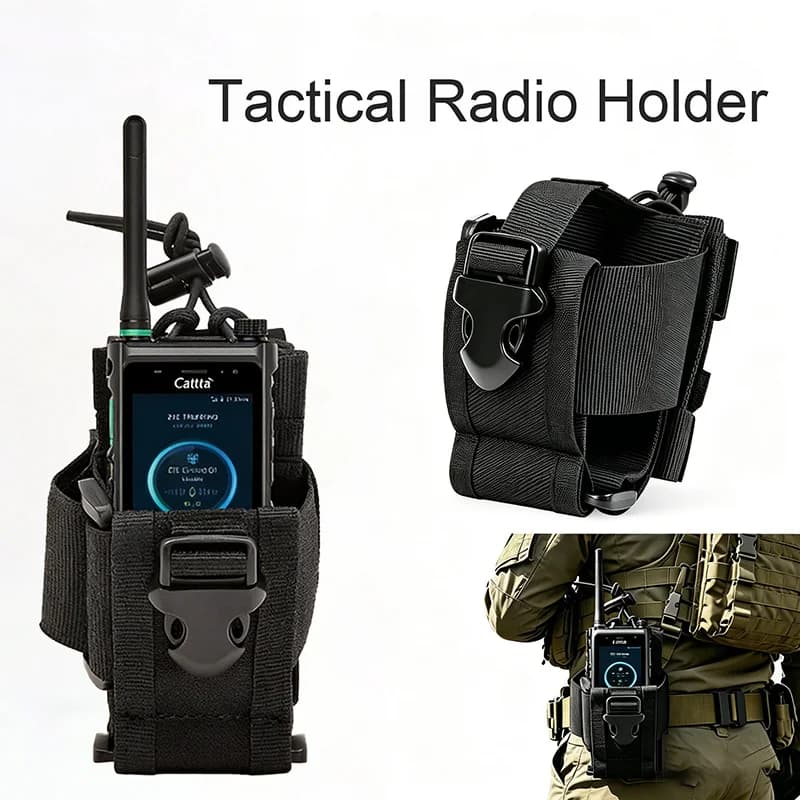 Tactical Radio Holder Shift Pocket Tactical Molle Pouch Walkie Talkie Holster Nylon Waist Belt Bag Pocket Hunting Accessories