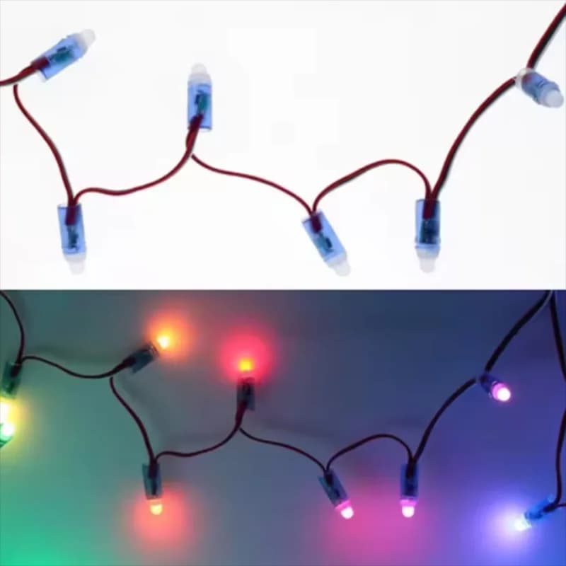 2025 nuovo WS2811 DC5V 12mm Pixel LED a colori Luci della stringa IP68 Impermeabile RGB Modulo LED indirizzabile digitale Luce 50 pezzi