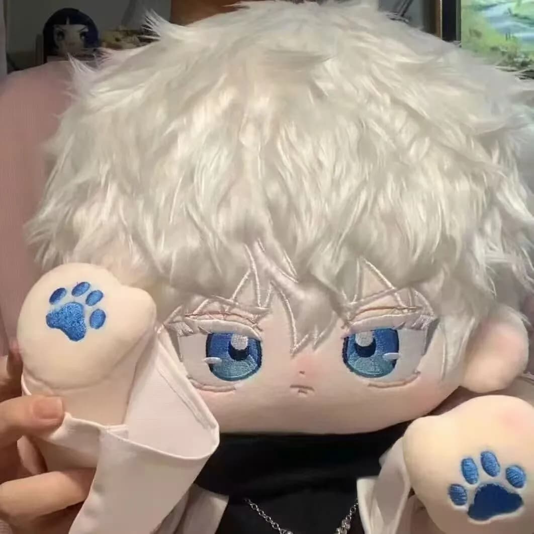 Originale e ufficiale "Jujutsu Kaisen" e "Gojo Satoru" attribute 40 cm bambola di cotone postura seduta, goditi la bambola anime doujin