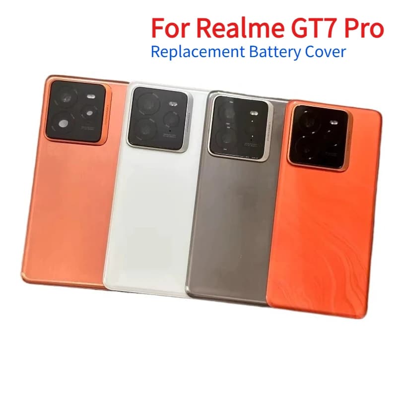 Replacement Glass Battery Back Cover For Realme GT7 Pro Rear Housing Door Camera Lens Frame Repair Parts