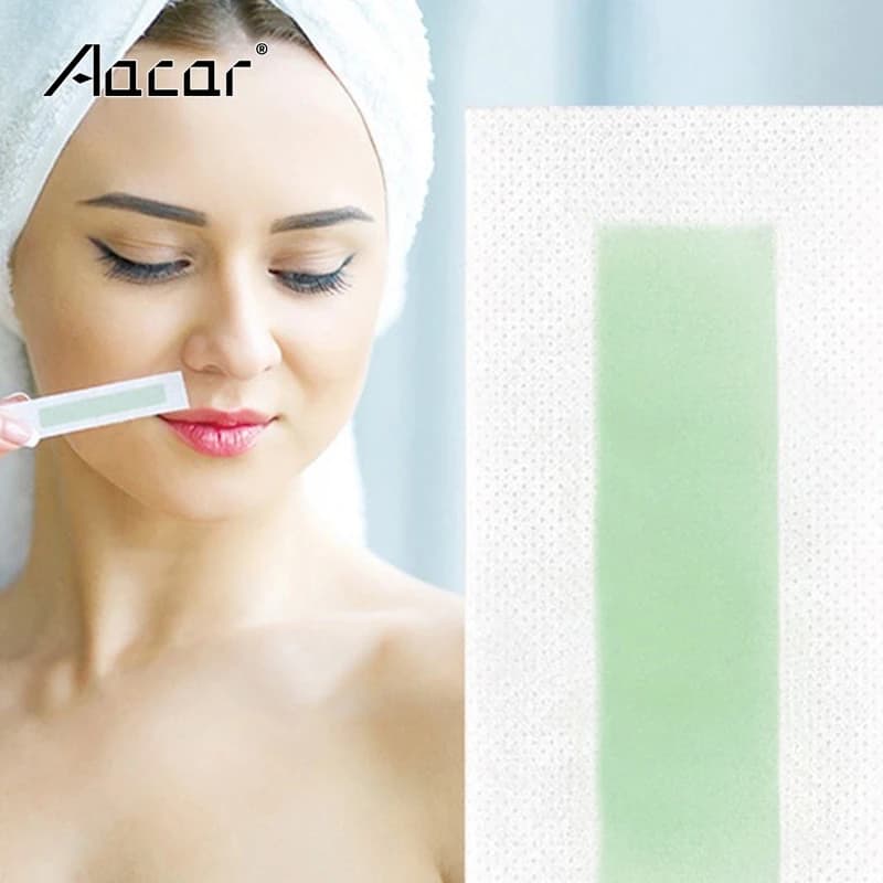 24/12 strisce di cera per labbra facciali per viso, mento, labbro superiore, mascella, sopracciglio, barba, depilazione