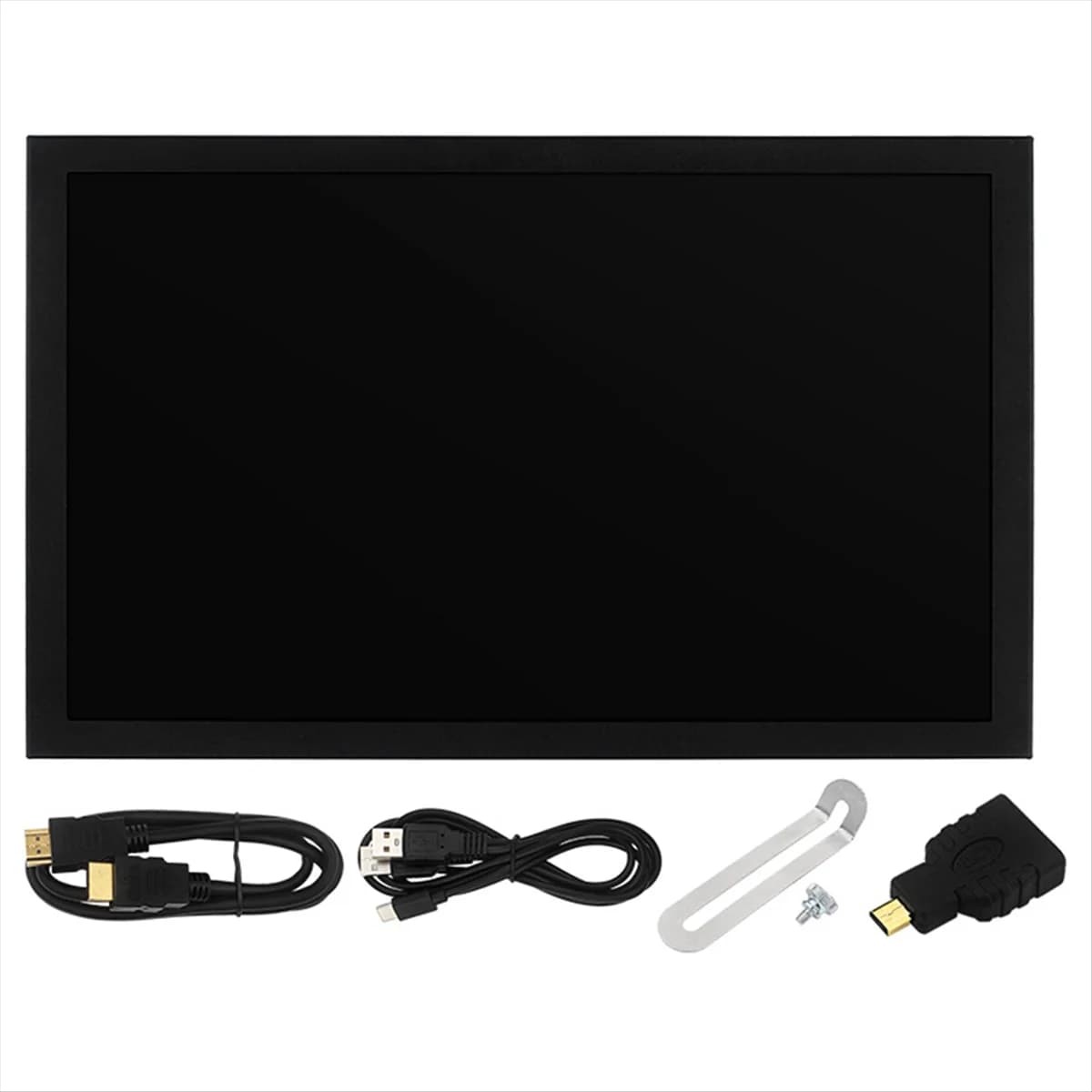 7 Inch Portable Display IPS 1024x600 LCD HDMI-Compatible VGA AV Input DC Type C Power in for PC Laptop Camera TV DVD
