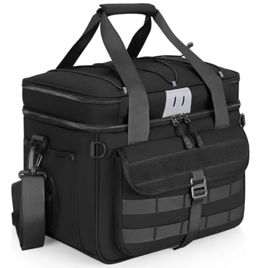 Borsa da Pesca Grande 30L Impermeabile, Contenitore per Attrezzatura da Pesca in Acqua Salata e Dolce, Imbottita S