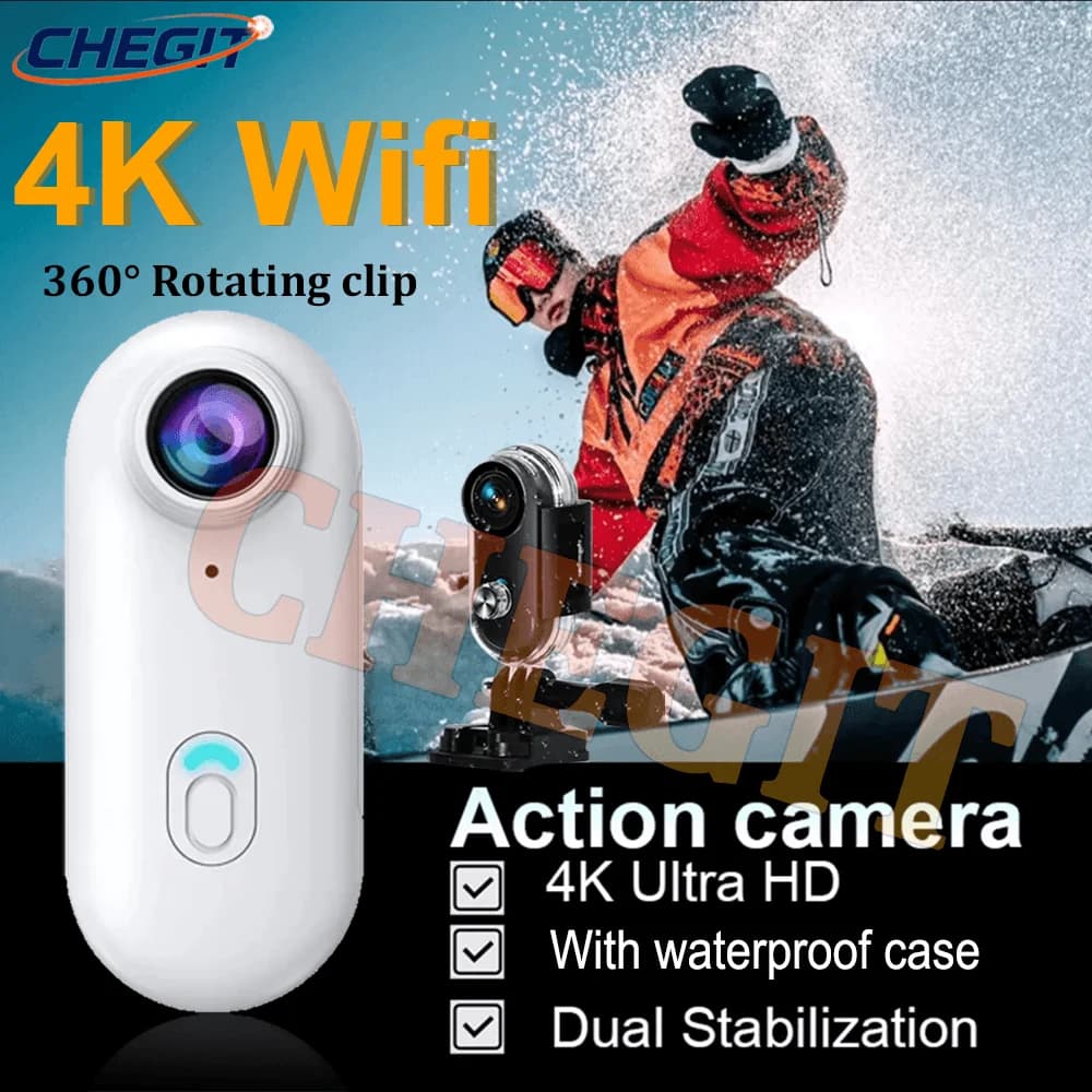 4K/1080P Moto Mini Registratore Dito WIFI Action Camera Leggero Moto Strada Sport Cam Bicicletta Vlog Pet Body Camera