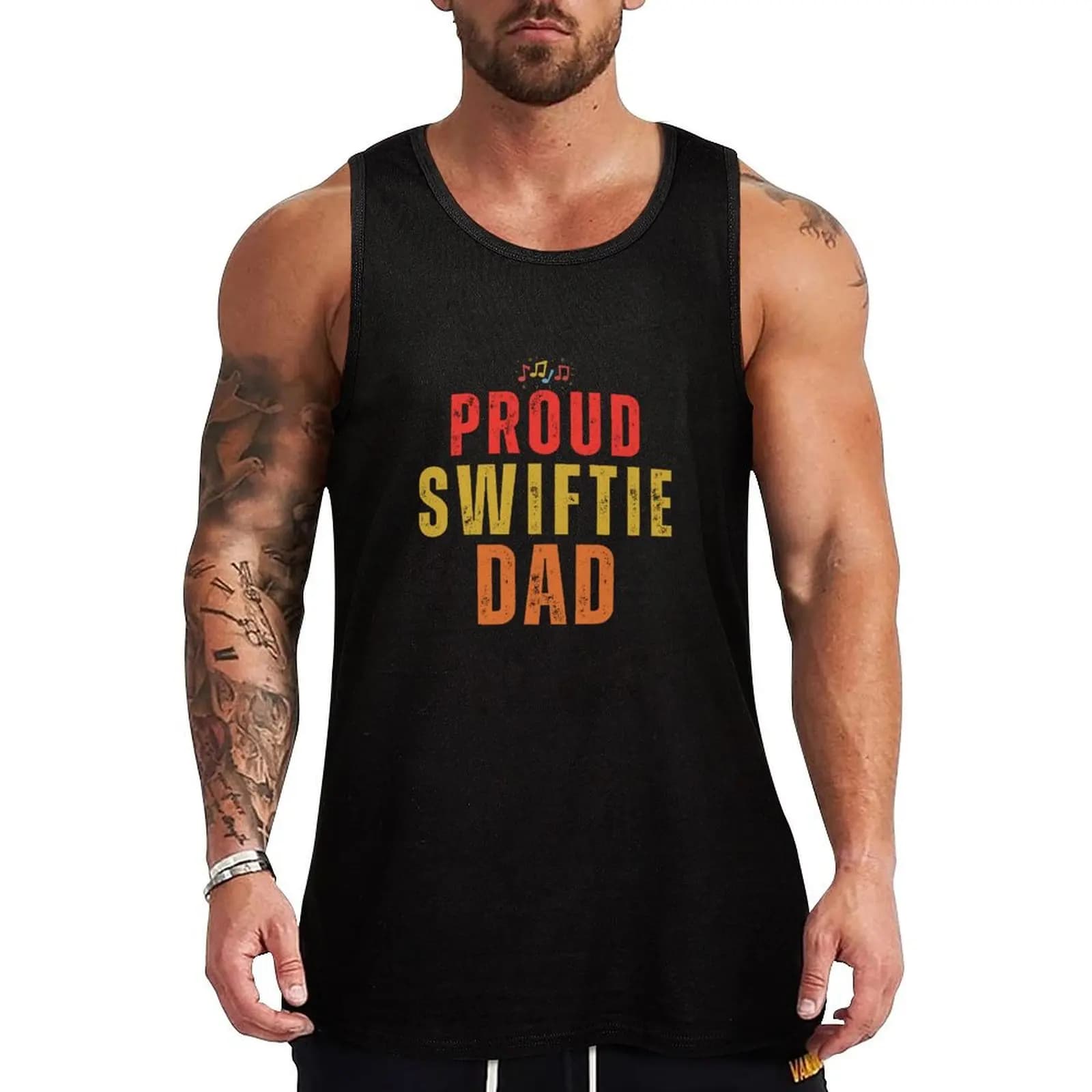 Proud Swiftie Dad Retro Tank Top Casual per tutti i giorni, canotta ampia senza maniche, morbida