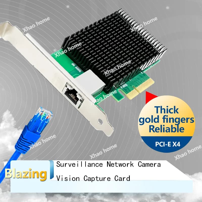 Adattatore Ethernet RJ45 da 10000 Mbps per chip AQC107 Scheda di rete PCIe 10GBase-T per PC desktop, server e sistemi di acquisizione visiva