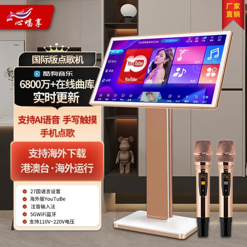 Macchina per Karaoke Domestica, Sistema KTV Tutto-in-Uno per Uso Domestico/Commerciale/Installabile su Veicoli