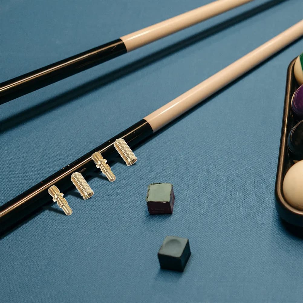 4Sets Pool Cue Connecting Screws Premium Copper Joint Pins Strong Stable Shaft Connection for Billiard Cue Repairing Parts