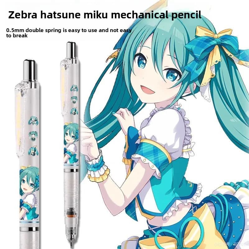 Hatsune Miku anime merchandise cartoon cute student automatic pencil second dimension stationery drawing writing pen gift