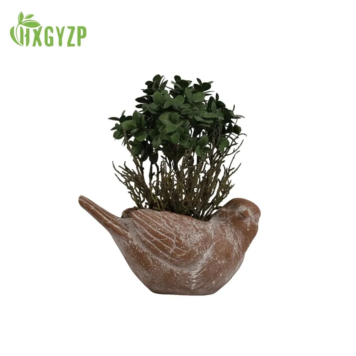 HXGYZP Piante artificiali Pianta finta Albero in vaso con uccello creativo Vaso di fiori Decorazione domestica Albero bonsai da giardino per interni ed esterni