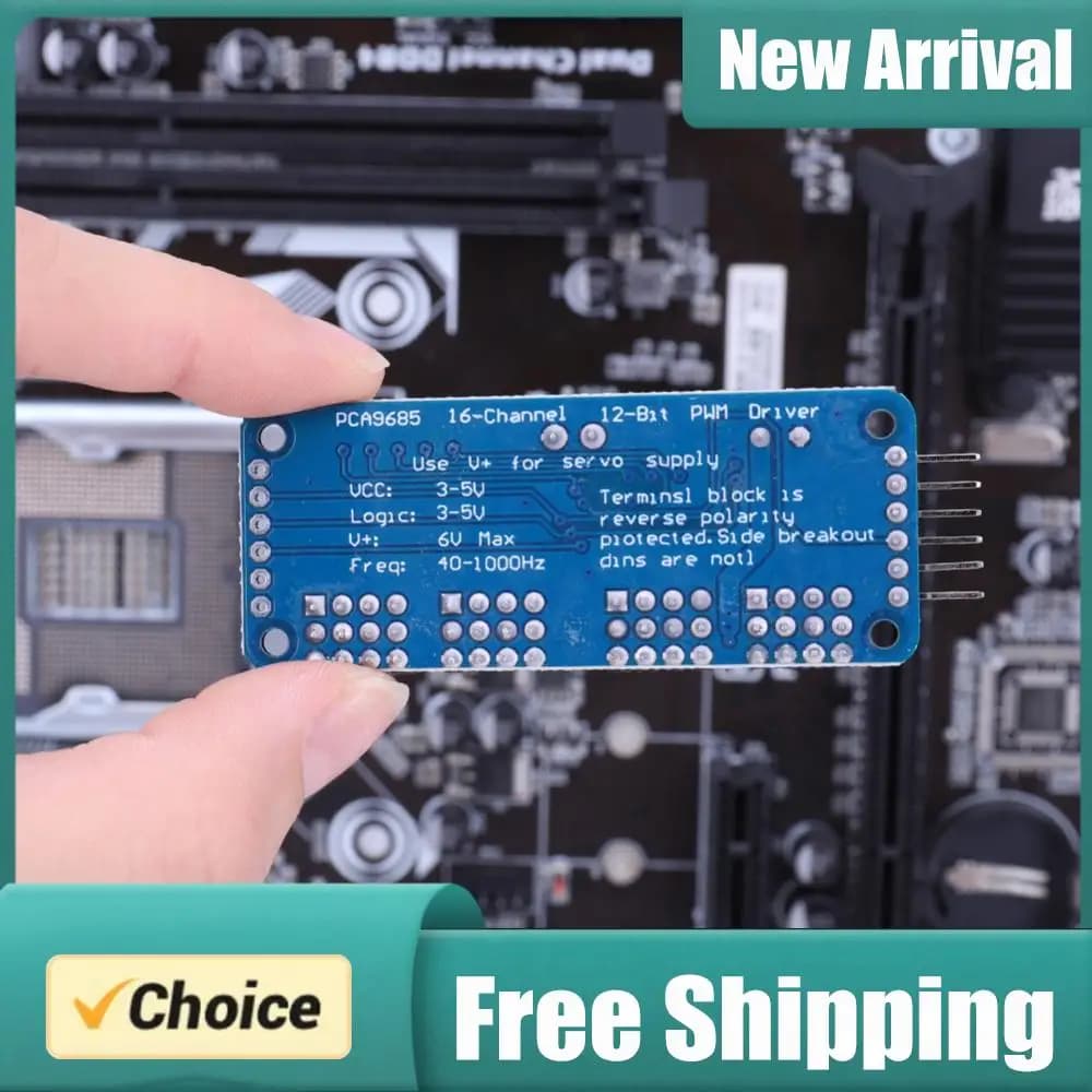 Driver per Servomotore PWM PCA9685 con Interfaccia IIC, Scheda Driver per Servomotore PWM a 16 Canali e 12 Bit per Arduino Robot/Raspberry Pi