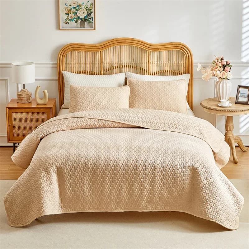 Copriletto trapuntato, copriletto copriletto set copriletto per Queen King, coperta resistente alle macchie e ai peli di animali domestici copriletto leggero