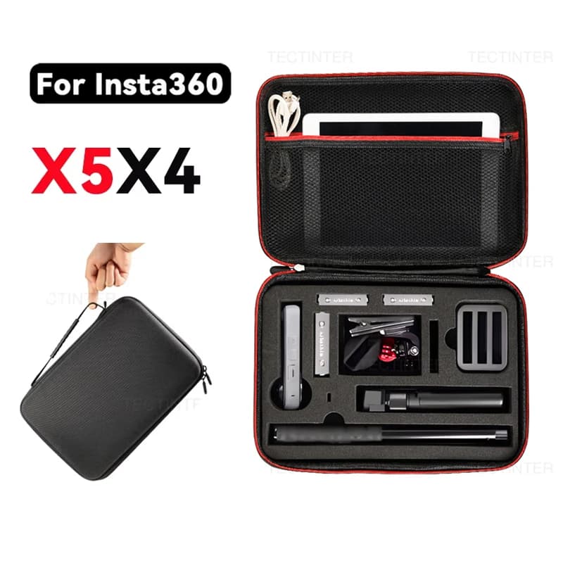 Borsa da trasporto per Insta360 X5/X4, custodia rigida portatile da viaggio per accessori protettivi per fotocamera Insta360 X3/X2