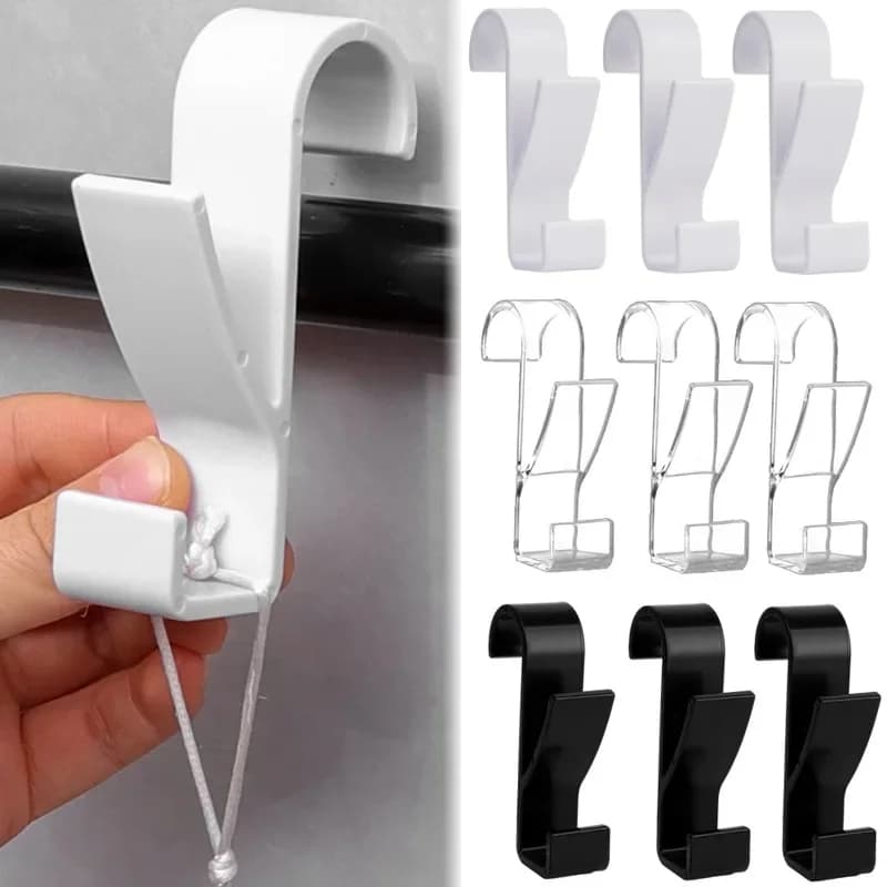 3PCS Kitchen Bathroom Clothes Clip Storage Rack Heated Towel Radiator Rail Dresses Scarf Hooks Support Shower Hook