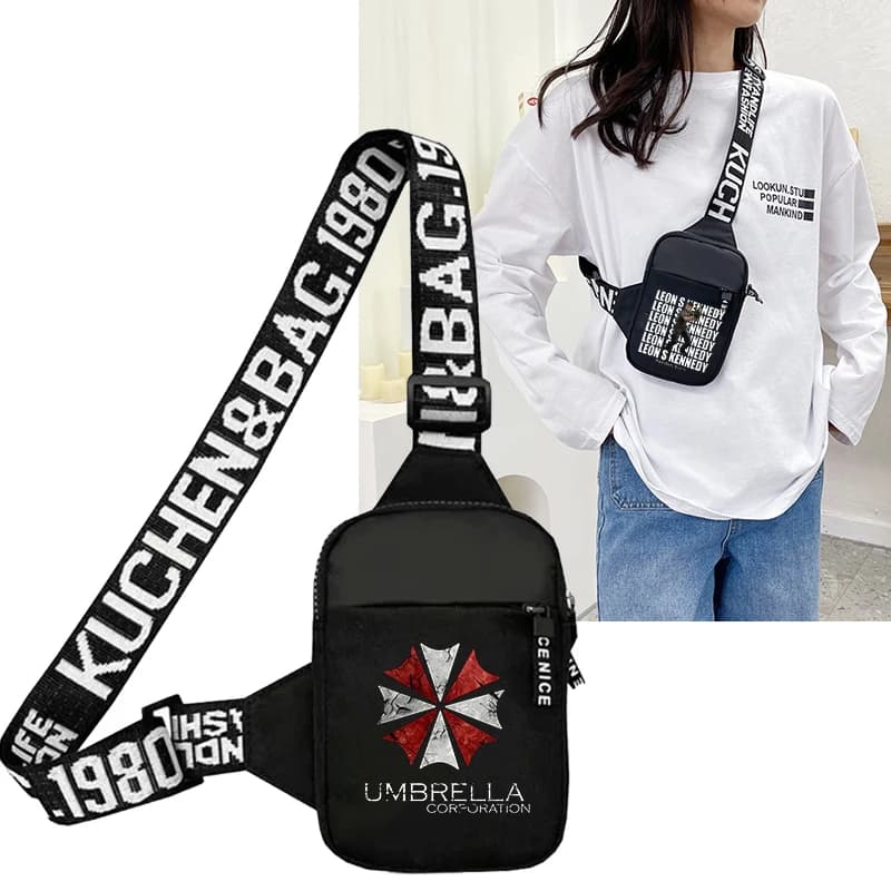 Resident Evil Sports Chest Bag Men Small Mobile Phone Anime Messenger Bags women Waist Bags Multi-Function Carry-on Bag Gift