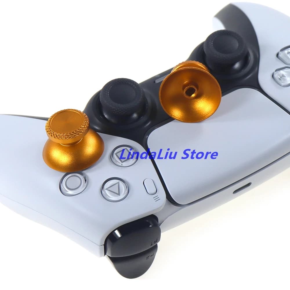 2 pz = 1 paio di Alluminio Metallo Analogico Joystick Thumb Stick Grip Cap Per PS5 Controller Gamepad Rocker Caps Thumbstick Accessori