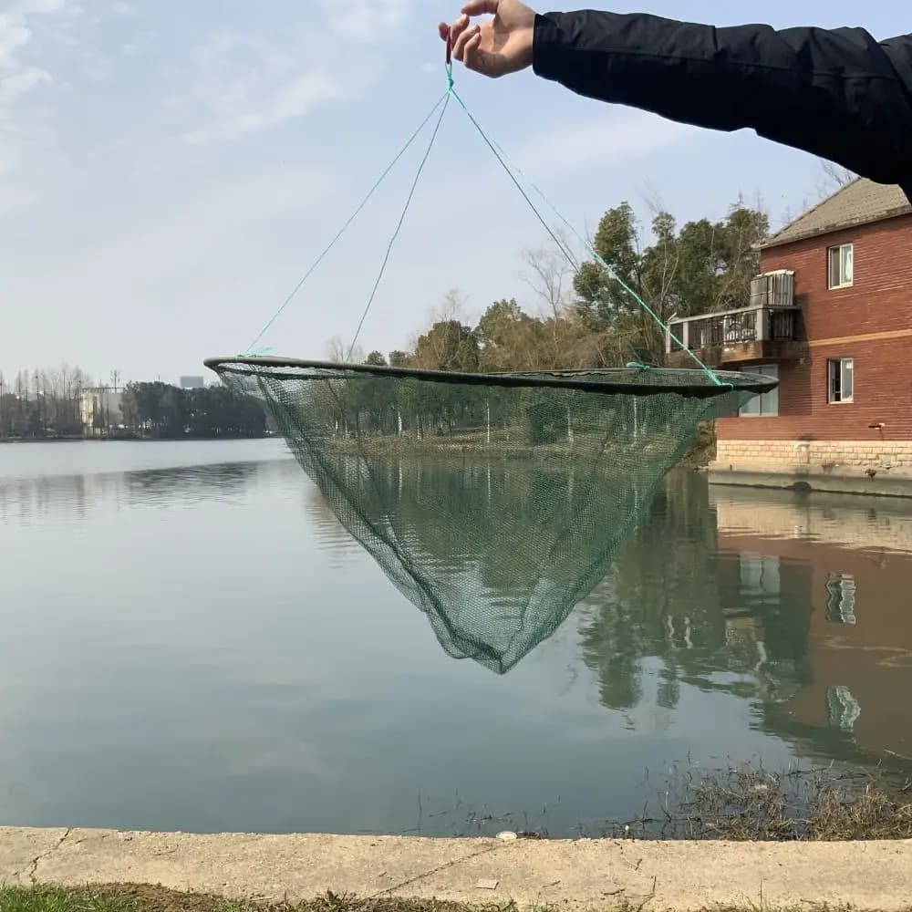 Collapsible Design Collapsible Fish Trap Lightweight Structure Space-Saving Design Fishing Trap Net Durable Mesh