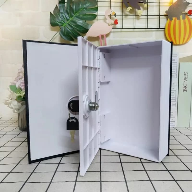 With Combination Lock Soldi Key Hidden Key Box Book Box Lock Lock Cashnote Money Store Coins Safe box for Jewelry