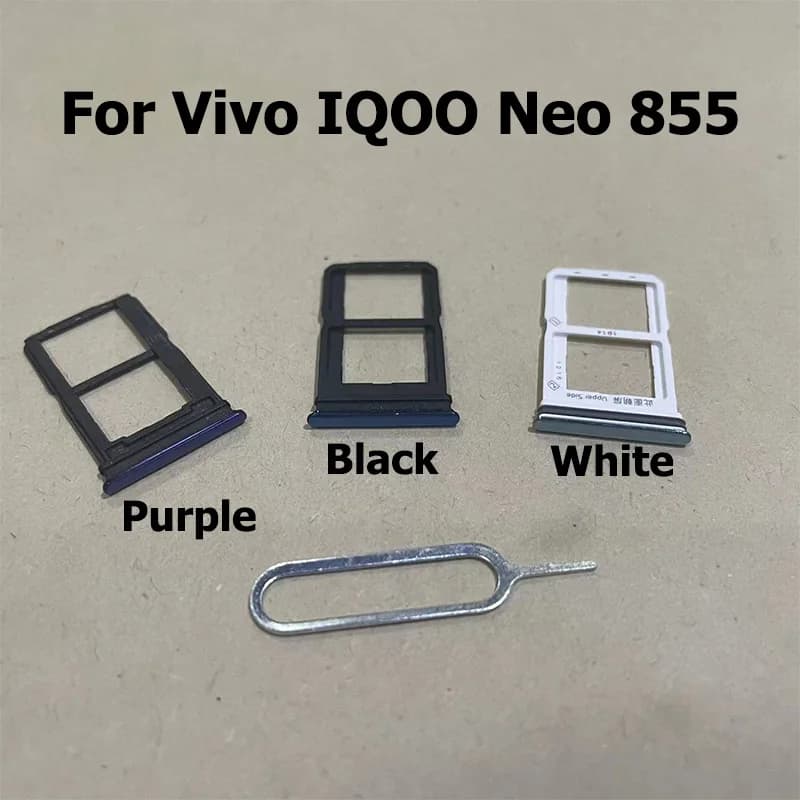 Nuovo per Vivo iQOO Neo 855 presa per scheda Sim Slot vassoio supporto per lettore connettore adattatore Micro SD parti di riparazione del contenitore