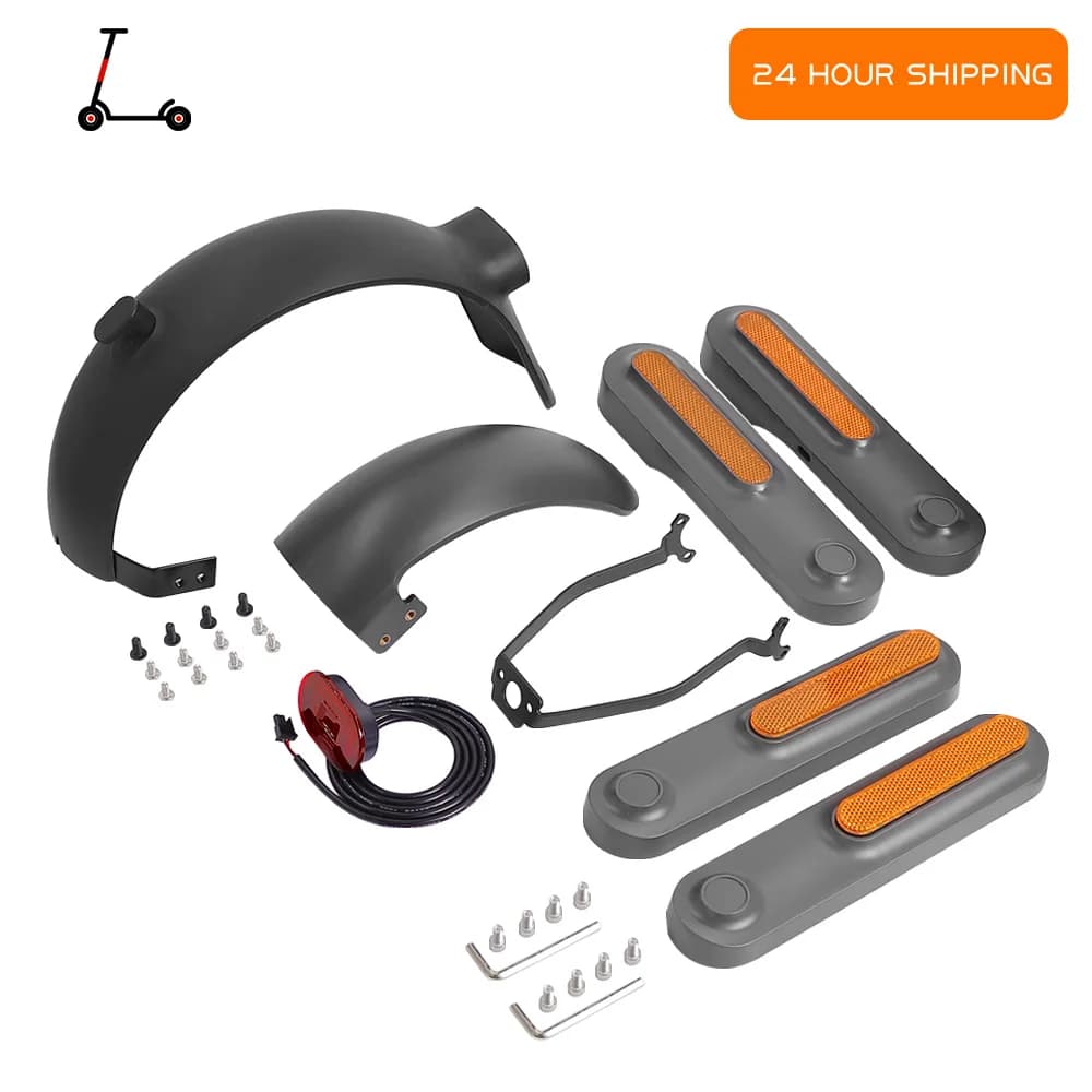 Copertura decorativa anteriore posteriore Strisce riflettenti Guscio laterale per Xiaomi Mi 4 Scooter ultra elettrico Parafango anteriore posteriore Parte fanale posteriore