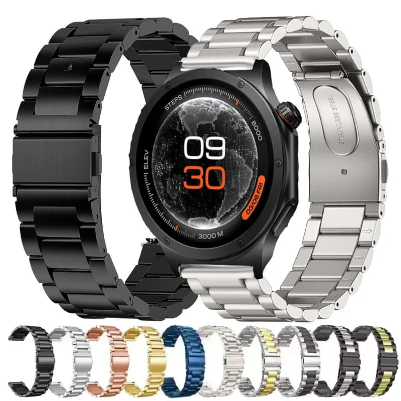 18MM 22MM Stainless Steel Band For OnePlus Watch 4 3 2 2R/OnePlus 43mm 46mm Metal Strap For Oppo Watch X X2 X3/Oppo S/4Pro Belt